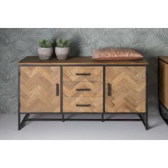 Accent dressoir 180 cm - naturel/zwart