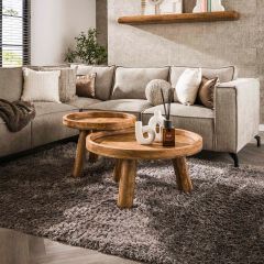 Cira ronde salontafels - set van 2 - naturel