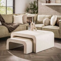 Lorna salontafel set van 2 marmer composiet - bend stone