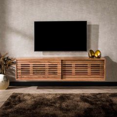 Maka zwevend TV-meubel - 150 cm - naturel