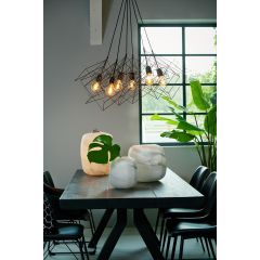 Kubinka hanglamp 6L - mat zwart