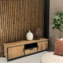 Tomar TV-meubel - 185 cm - naturel - hout van het woonmerk Livingfurn