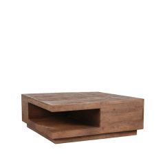 Square salontafel 80x80x30 cm - espressso mangohout