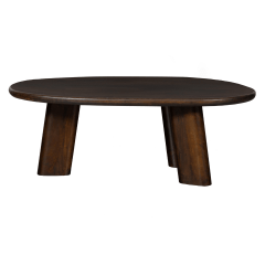 Roundly salontafel mangohout 110x60 cm walnoot