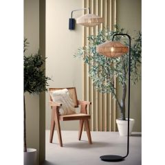 Lyra vloerlamp Ø43x164 cm - naturel/mat zwart