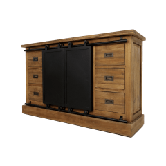 Blackburn dressoir 140x43x85 teakhout/metaal naturel/zwart