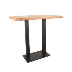 Restaurant/Bartafel 120x70x108 cm - straight edge - naturel