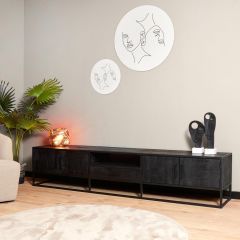 Tv meubel Denver - 240 cm - zwart