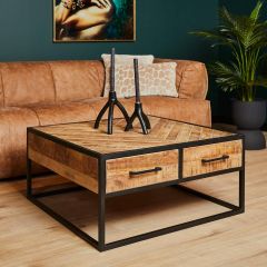 Vierkante salontafel Arlington - 80 cm - naturel