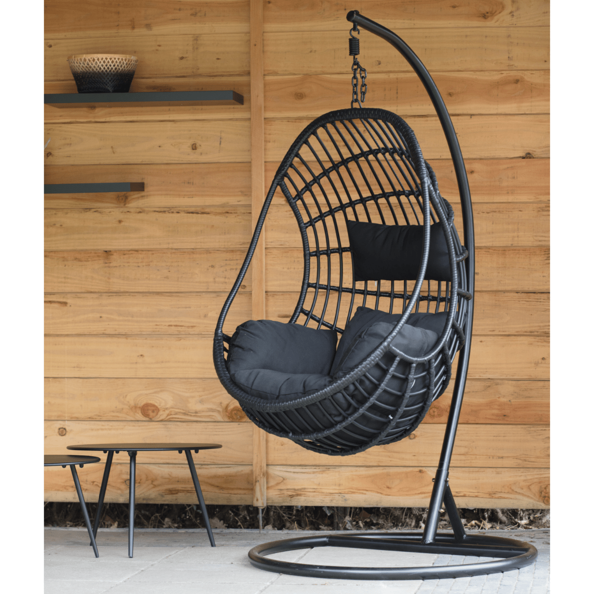 single Aanpassing Speciaal Sturdy hangstoel zwart van het woonmerk Les