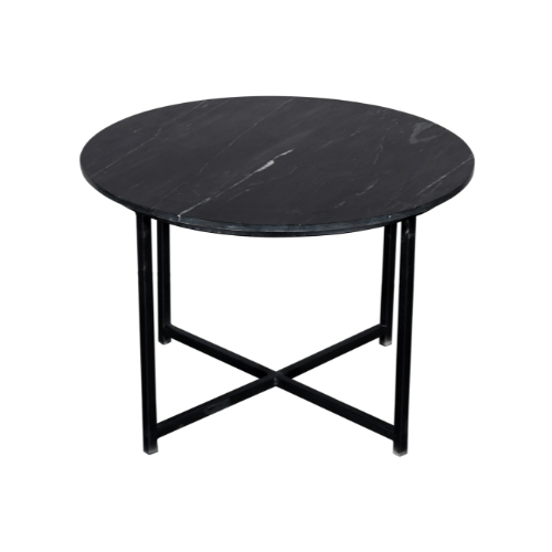 Salontafel Collin Ø75 cm - zwart marmer