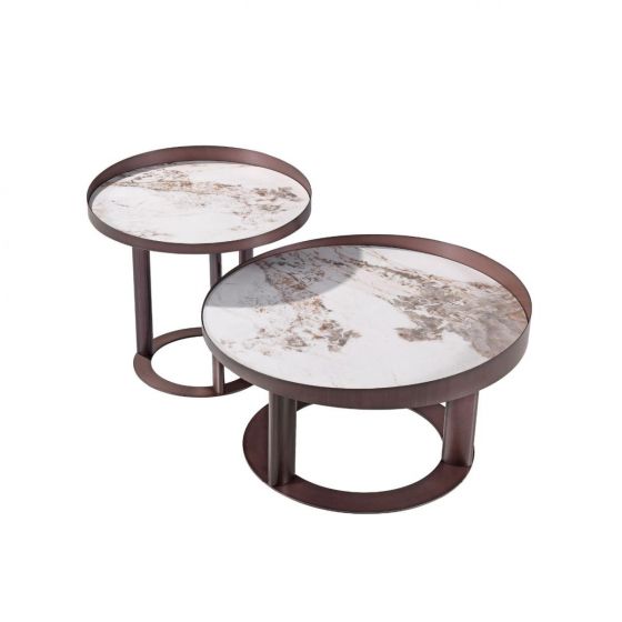 Bryan salontafel rond 80x44,5 cm - sintered stone pandora