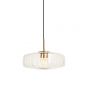 Pleat hanglamp glas - helder/goud - OUTLET B