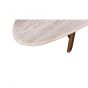 Logan salontafel 110x60x33 cm - traventine ovaal/hout