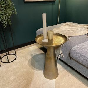 Ronde salontafel Daisy - ø40 cm - antiek goud